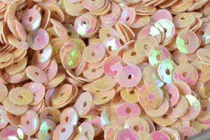 3/4/6mm Peach Baby Pink Cup Iridescent Sequins Sheen Round Sequins/Loose Paillettes,Wholesale Sequins,Shimmering Sequin Apparel