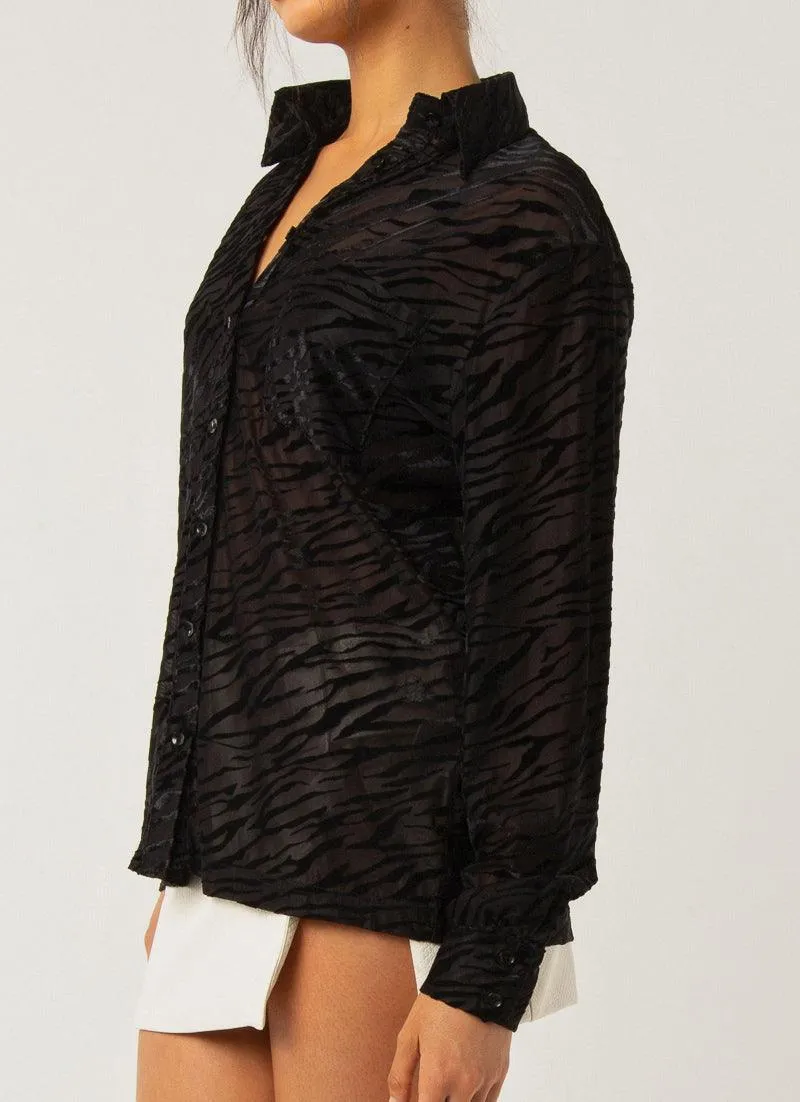 All About You Shirt - Burnout Black