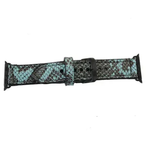 AWB13 - Turquoise Snake Print Apple Watch Band