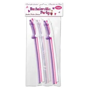 Bachelorette Party Jumbo Flexy Pecker Straws  10 Pack