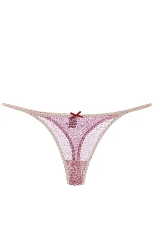 BLUMARINE LEOPARD Fuchsia Thong