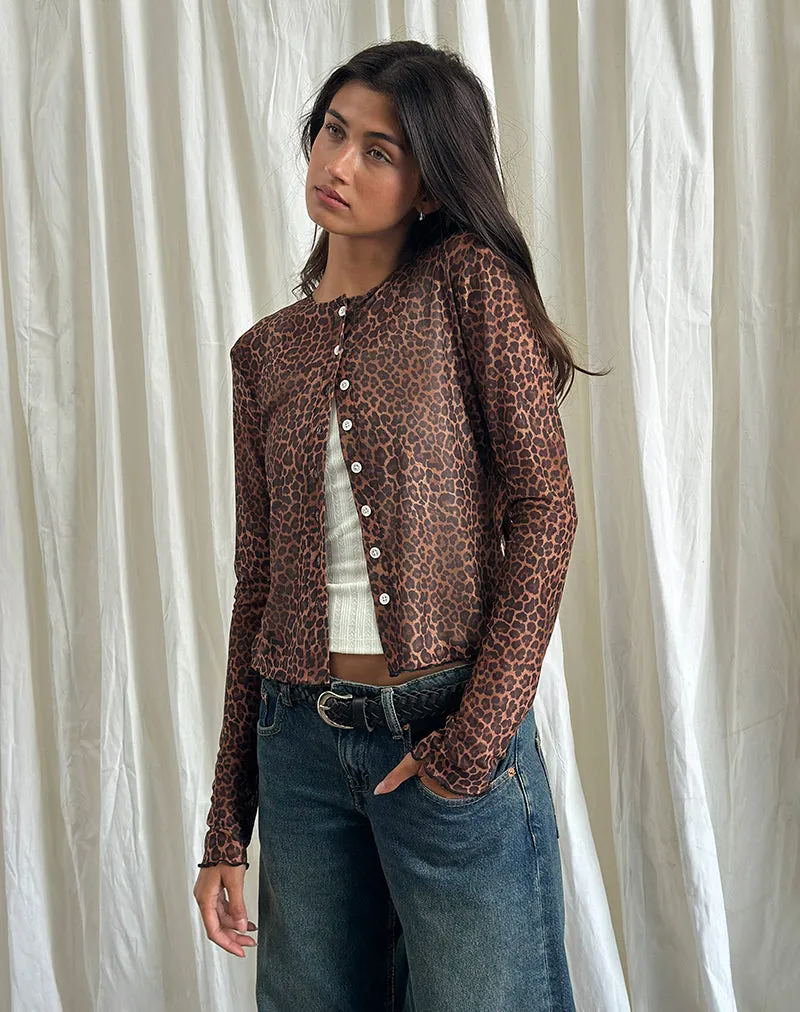 Kahula Shirt in Mesh Rar Leopard