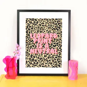 Leopard Print is a Neutral Leopard Wall Print