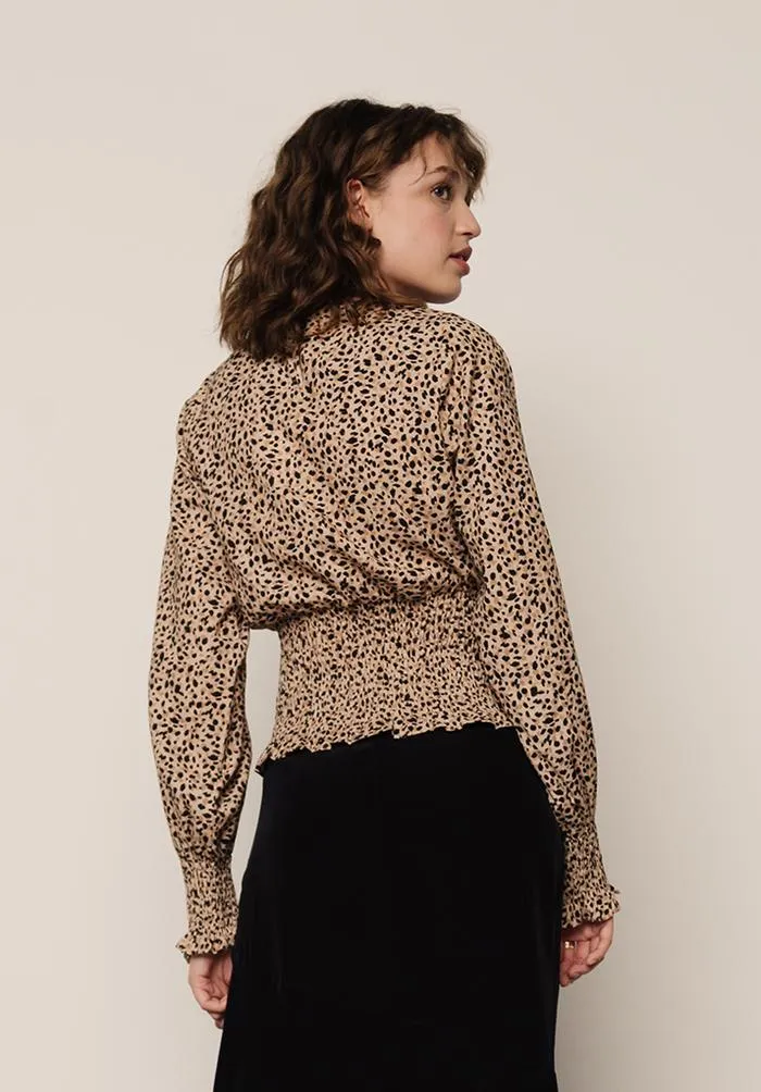 Lily and Lionel Elise Top on Polka Animal Print