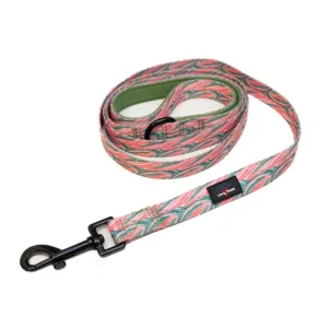 Long Paws Funk The Dog Lead in Pink Green Zebra