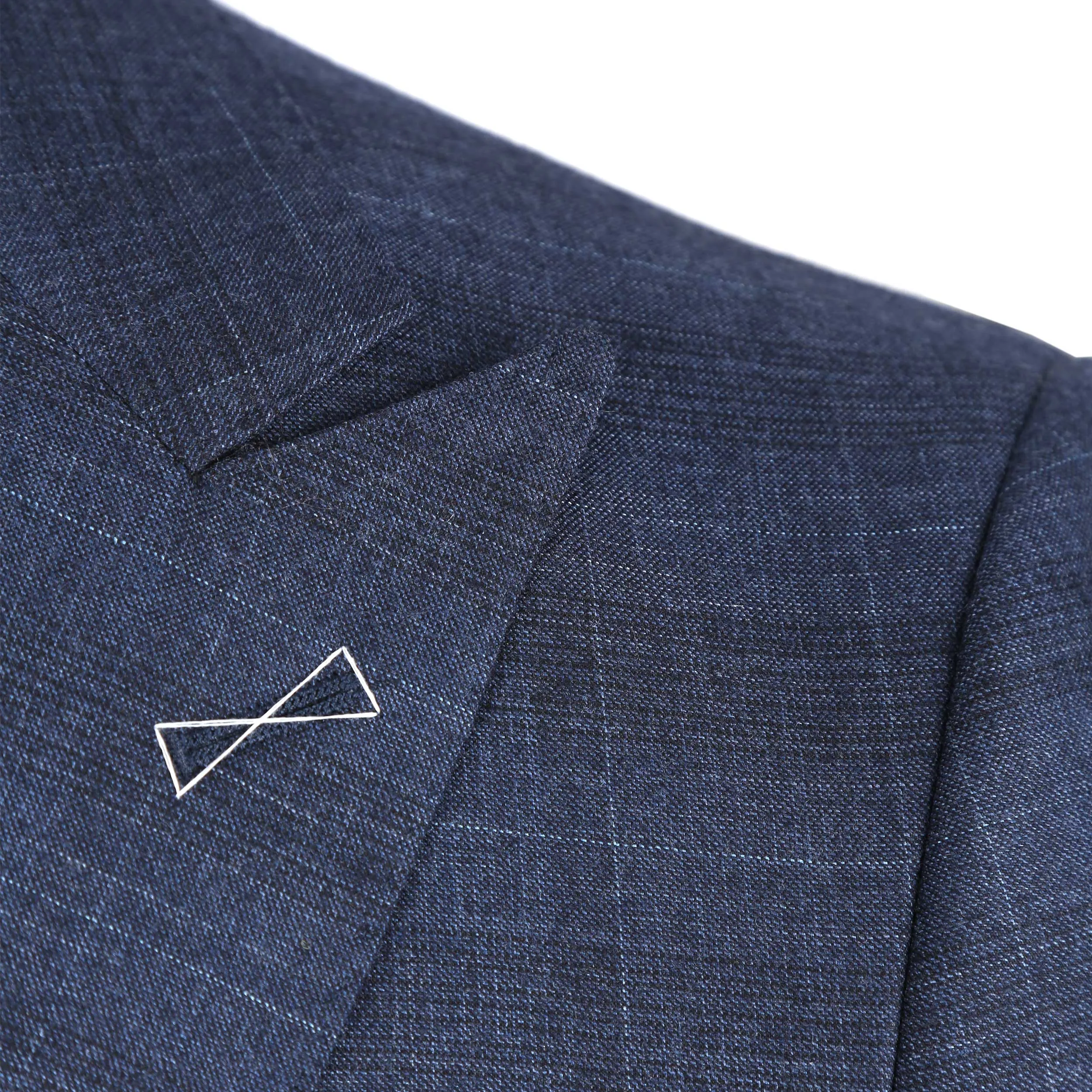 Norton Barrie Bespoke Suit in Navy Windowpane Check