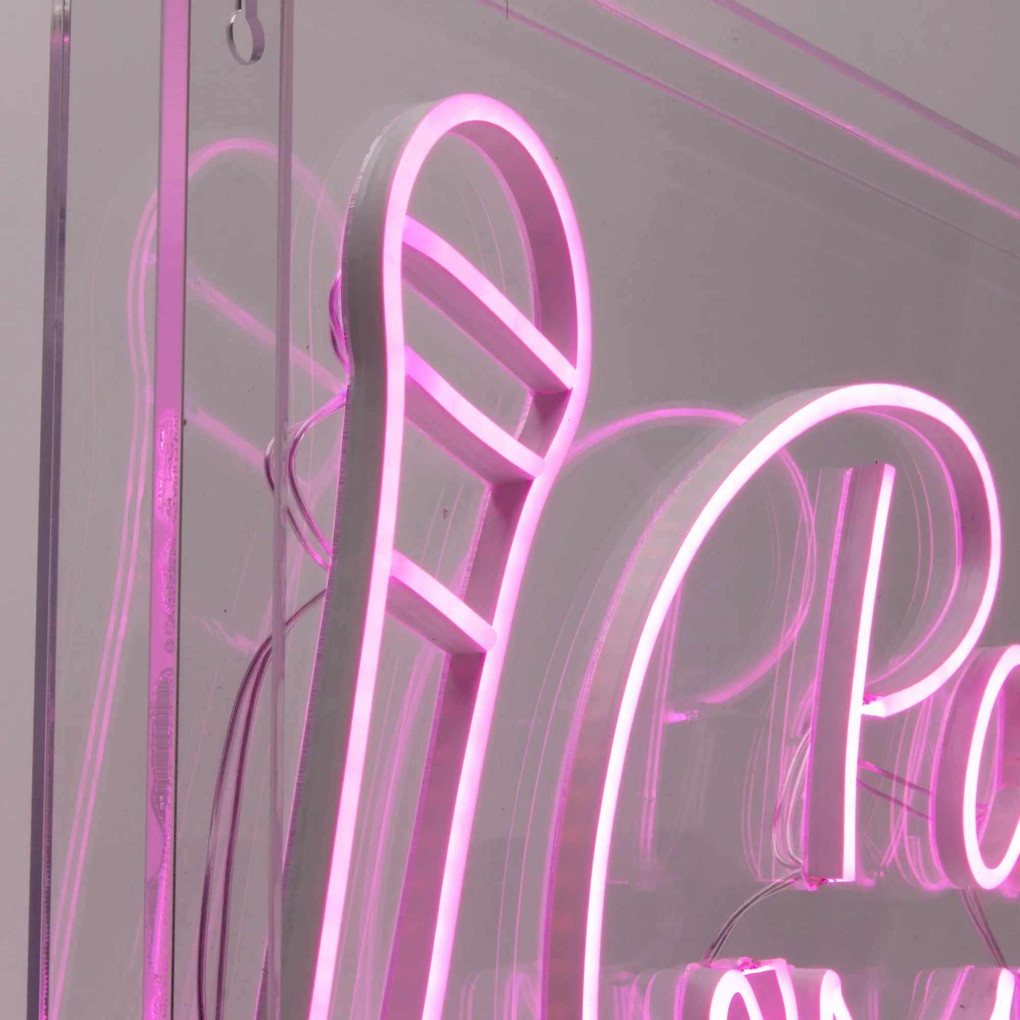 Pass the Mic Neon Acrylic Box LED Sign