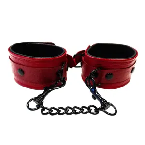 Rouge Garments Leather Ankle Cuffs with Adjustable Buckle Straps