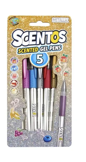  Scentos Scented Metallice Gel Pens Pack of 5