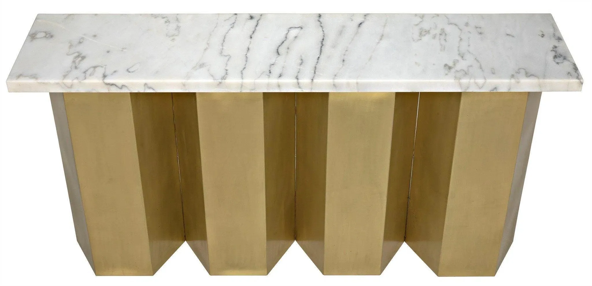 Shilo Steel and Marble Rectangle Console Table