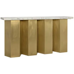 Shilo Steel and Marble Rectangle Console Table