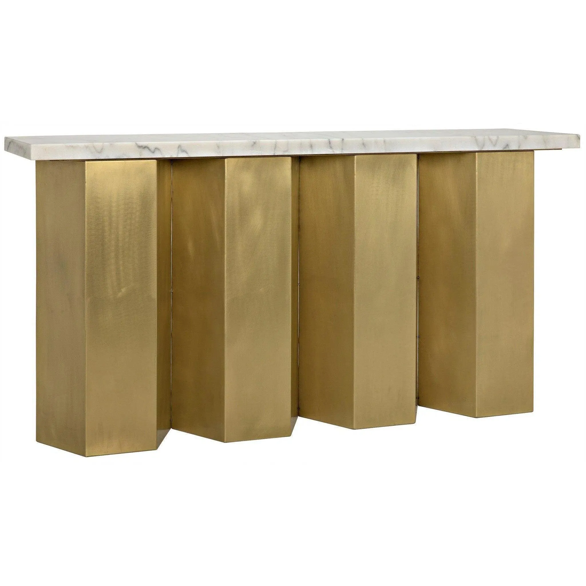 Shilo Steel and Marble Rectangle Console Table