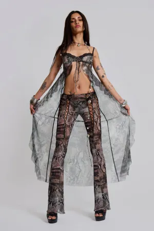 Snake Laced Mesh Trousers