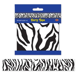 Zebra Print Party Tape 7.6cm x 6.1m